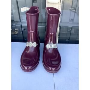 Michael Kors Leslie Rainboot Plum Size 10